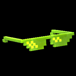 Rocket League Items Pixelated Shades: Multichrome Lime